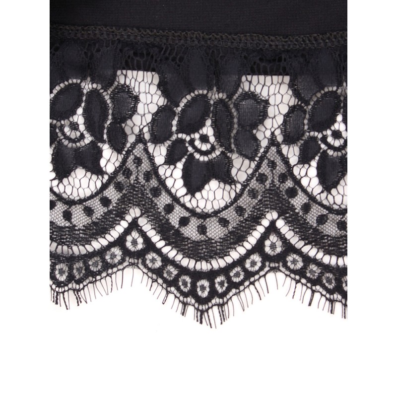 Sexy Black Lace Up Crochet PU Patchwork Lace Up Stretch Waist Women Leggings