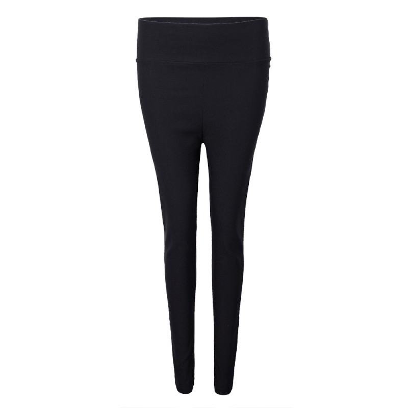 Women Full Length Black High Waist Stretch Classic Leggings Pants