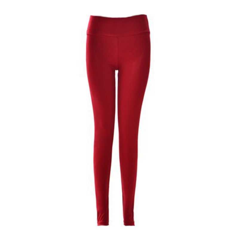 Women Candy Color Elastic High Waist Sport Yoga Pants Leggings