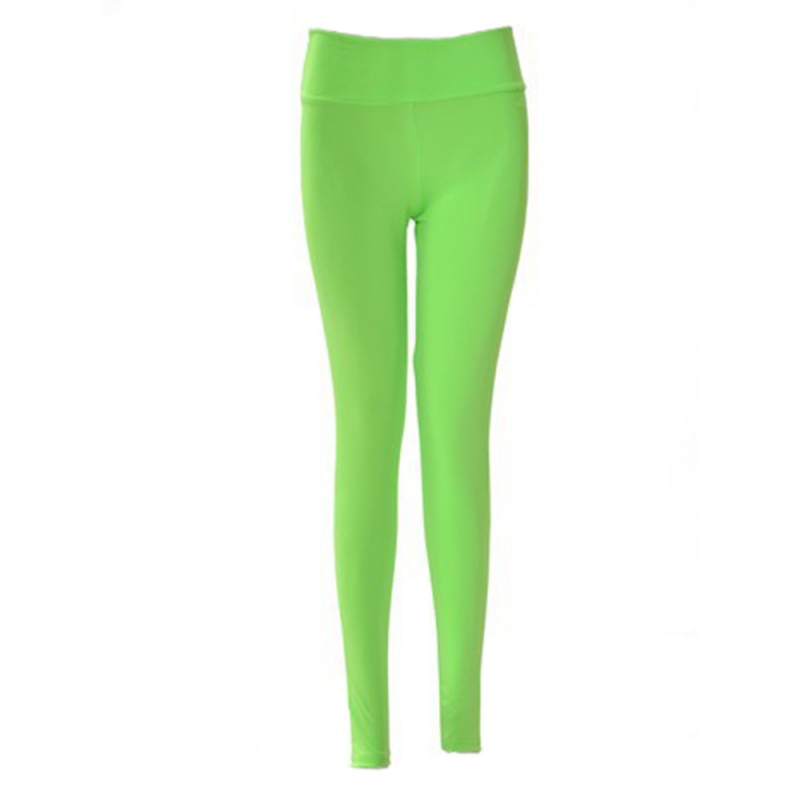 Women Candy Color Elastic High Waist Sport Yoga Pants Leggings