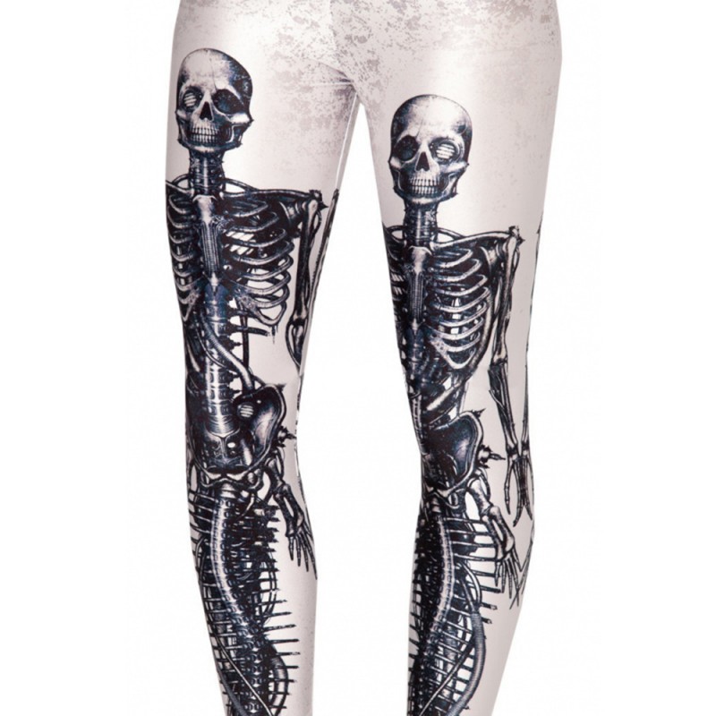 Halloween Sexy Women Skull Skeleton Printing Elastic Leggings