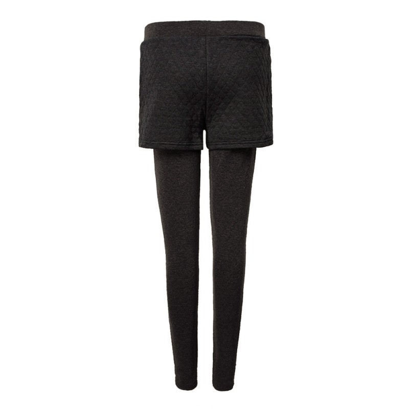 Casual Women Warm Pocket Thicken Stretch Short Leggings