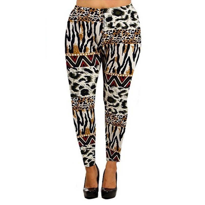 Women High Waist Fitness YOGA Sport Pants Printed Stretch Leggings