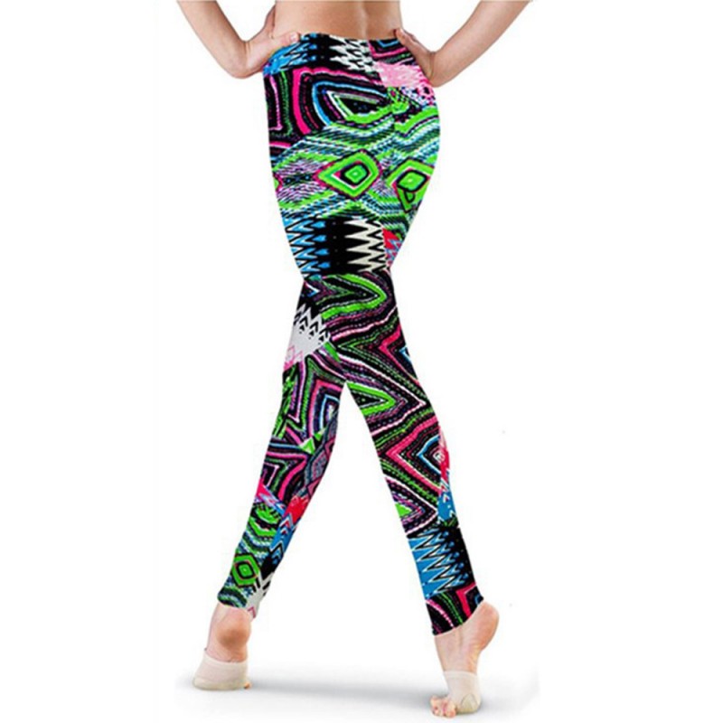 Women High Waist Fitness YOGA Sport Pants Printed Stretch Leggings