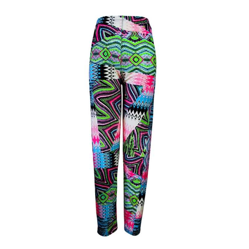 Women High Waist Fitness YOGA Sport Pants Printed Stretch Leggings