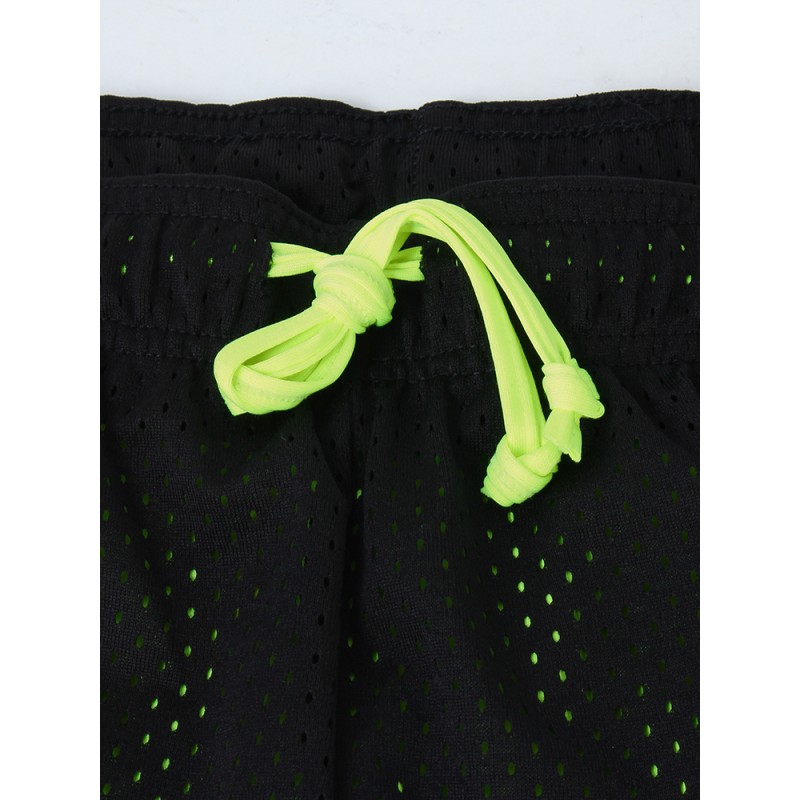 Women Comfort Two-layer Quick-dry Mesh Sport Shorts Elastic Anti-emptied Leisure Yoga Panties