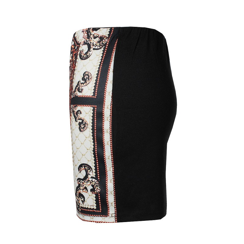 Zanzea Vintage Pattern Print Slim All-match Short Skirt