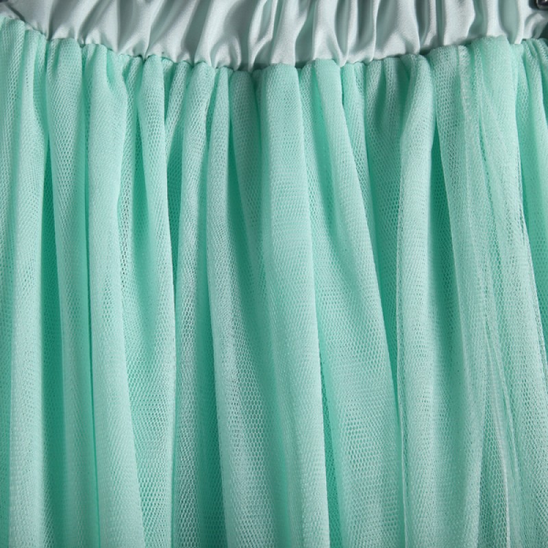 Long Elastic Waist Pleated Skirt