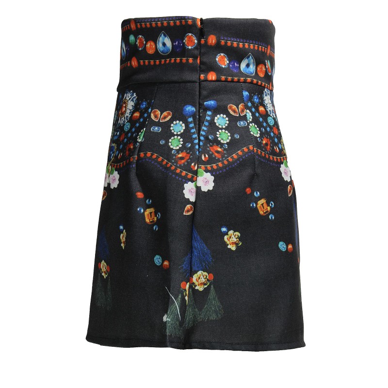 Vintage Flower Short Skirt
