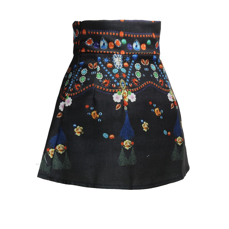 Vintage Flower Short Skirt