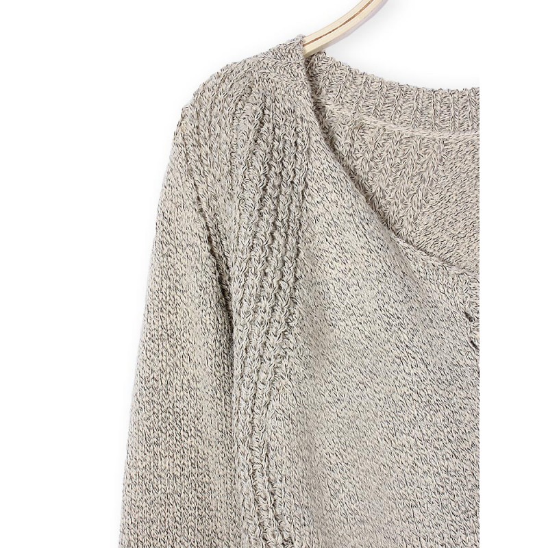 Women Oblique Zipper Knit Sweater Cashmere Cardigan