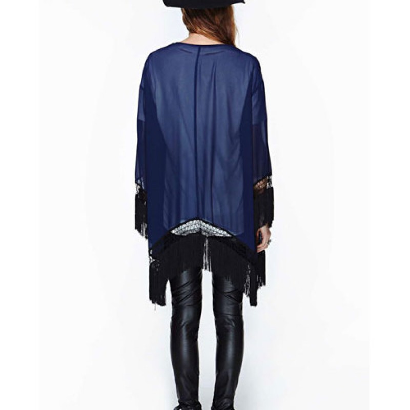 Fashion Women Loose Classic Kimono Coat Cape Cardigan